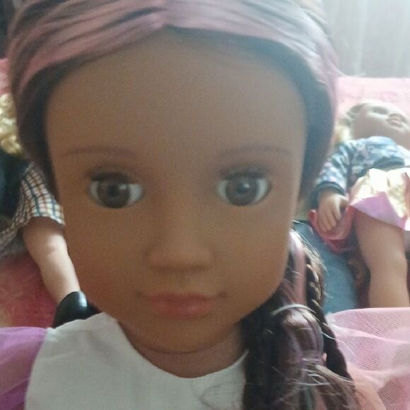 Pink and Purple Dress Dolls Set - Picture 4 of 7